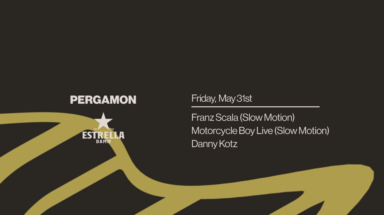 Pergamon Friday: Franz Scala / Motorcycle Boy Live / Danny Kotz - Página frontal