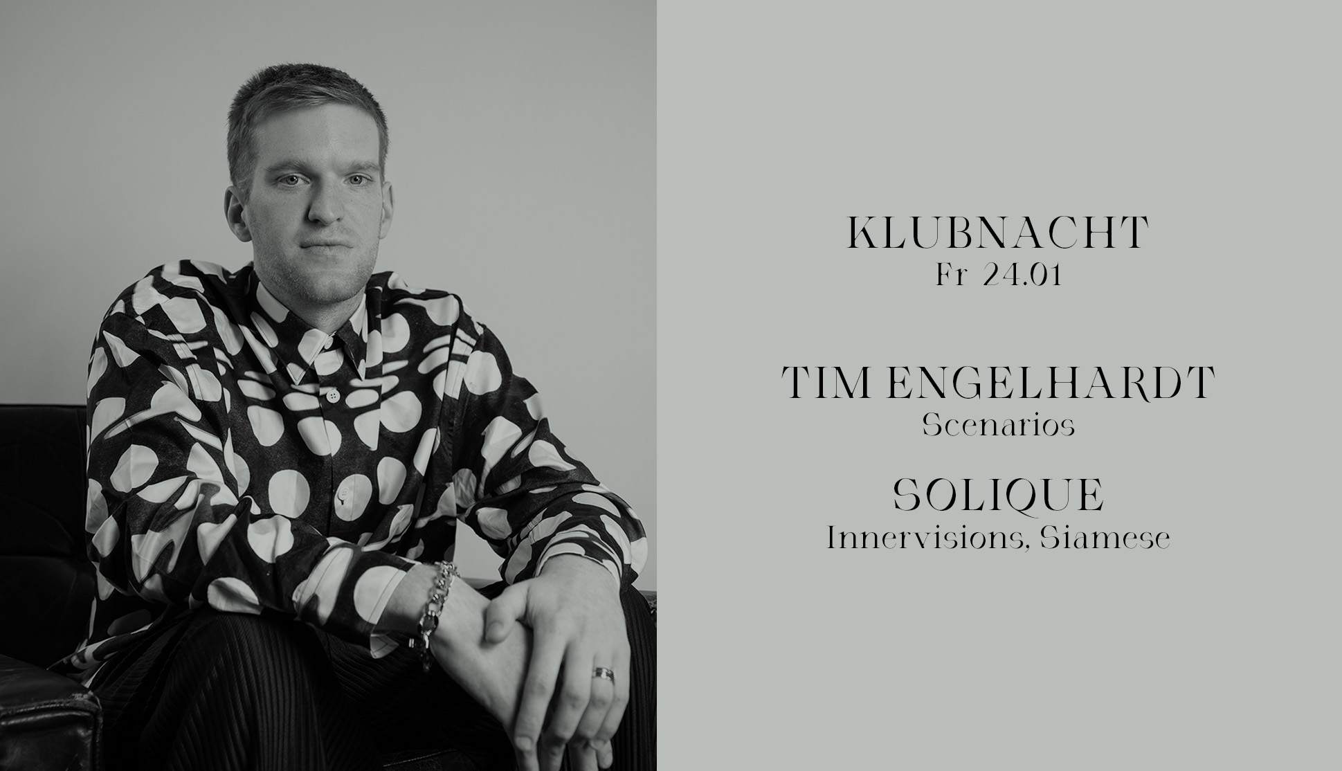Klubnacht with Tim Engelhardt & Solique at Gewölbe, Cologne