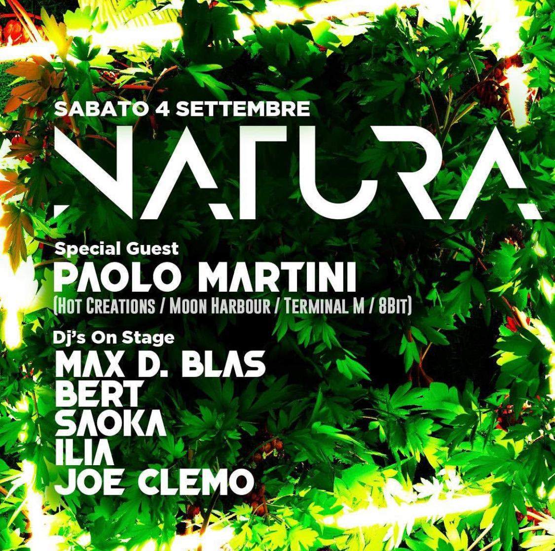 NATURA Secret Party - with Paolo Martini - フライヤー表