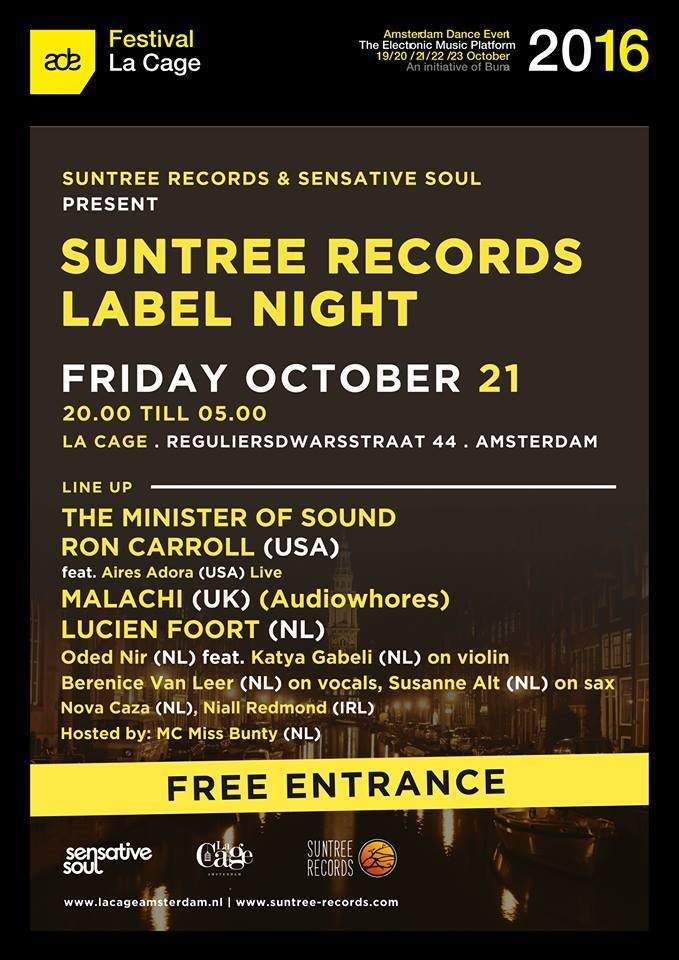 Suntree Records Label Night - Página frontal