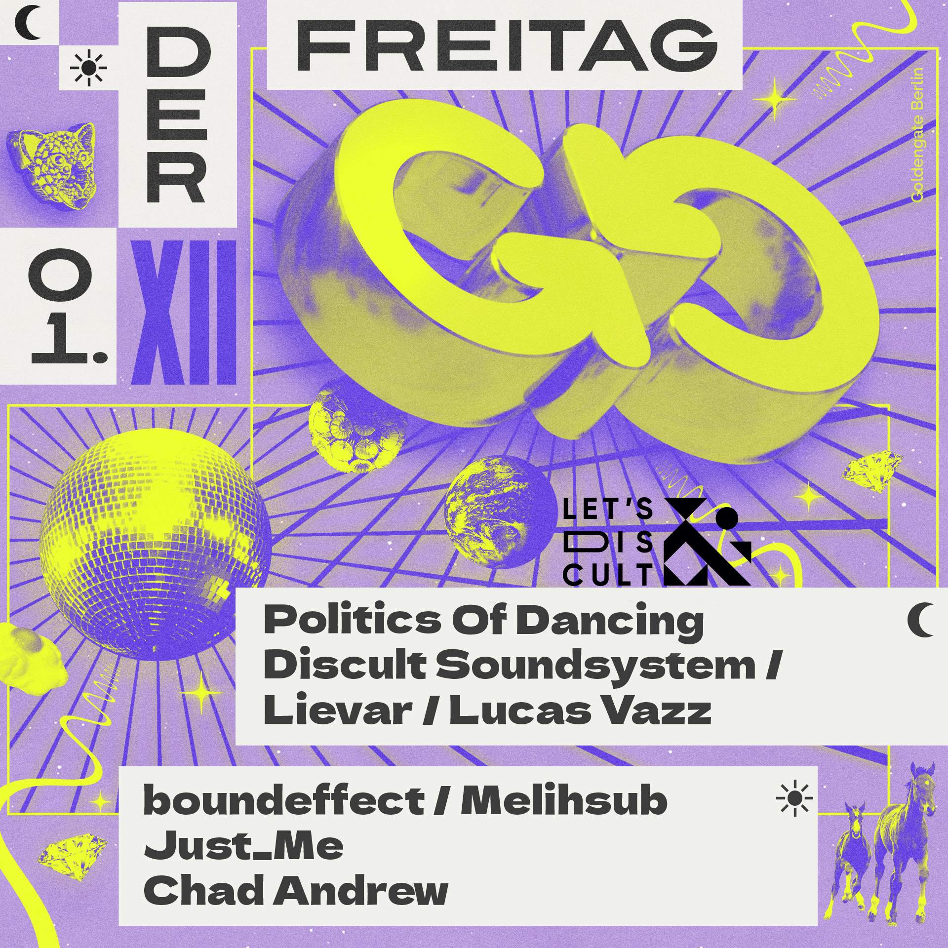 LETS DISCULT with Politics Of Dancing, lievar, Lucas Vazz, Discult Crew - Página frontal