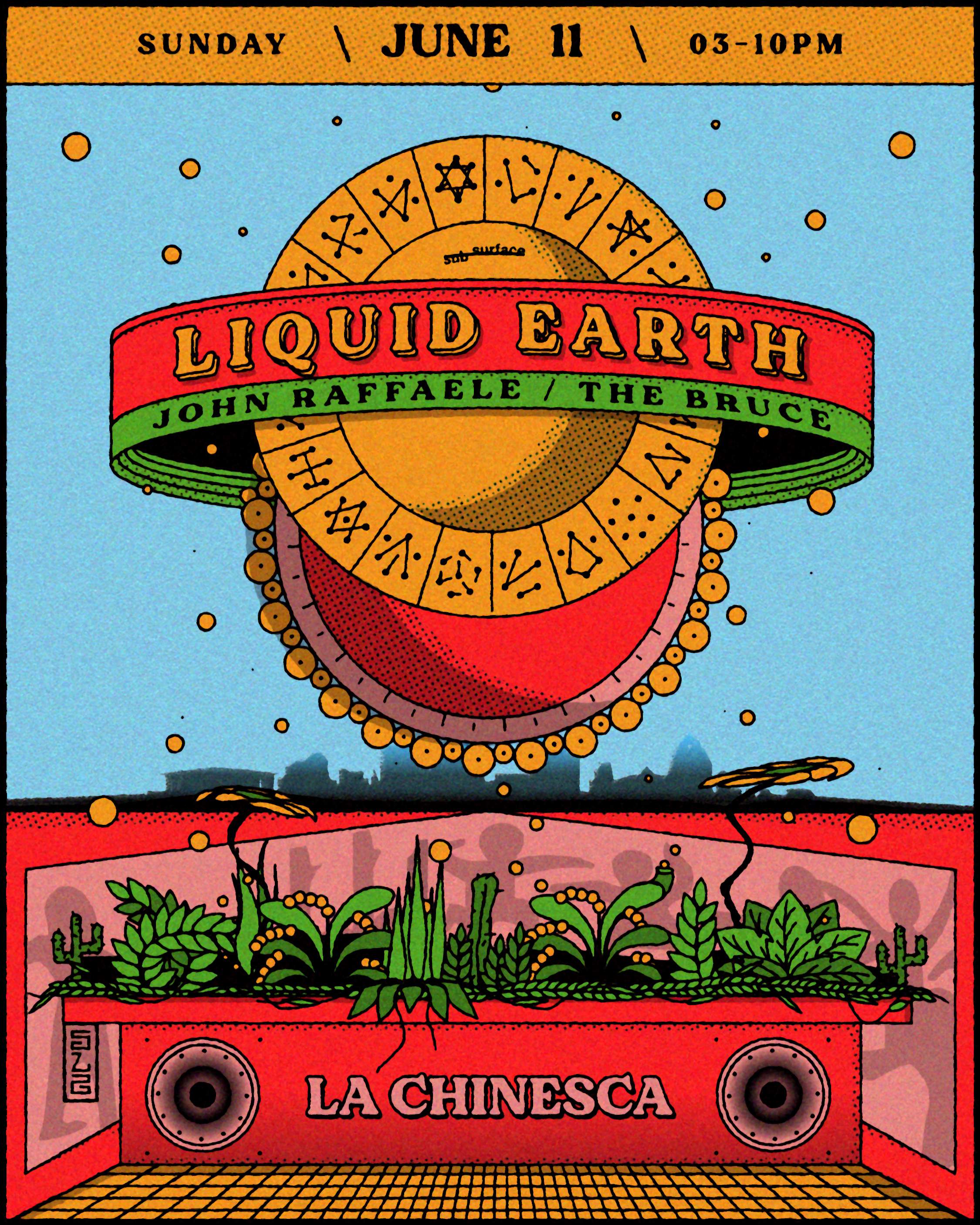Subsurface 052: Liquid Earth, John Raffaele + The Bruce - フライヤー表