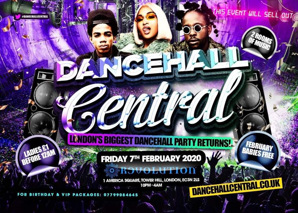 Dancehall Central - The UKs Biggest Dancehall Party - Flyer front