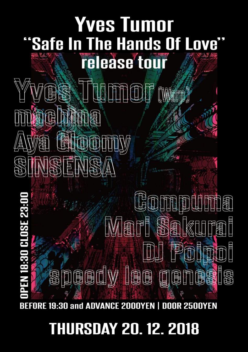 Yves Tumor “Safe In The Hands Of Love” Release Tour - フライヤー表