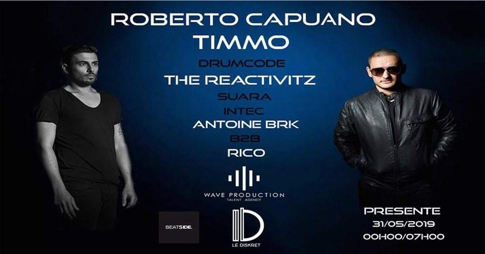 Club/ OFF: Timmo, Roberto Capuano, The Reactivitz - フライヤー表