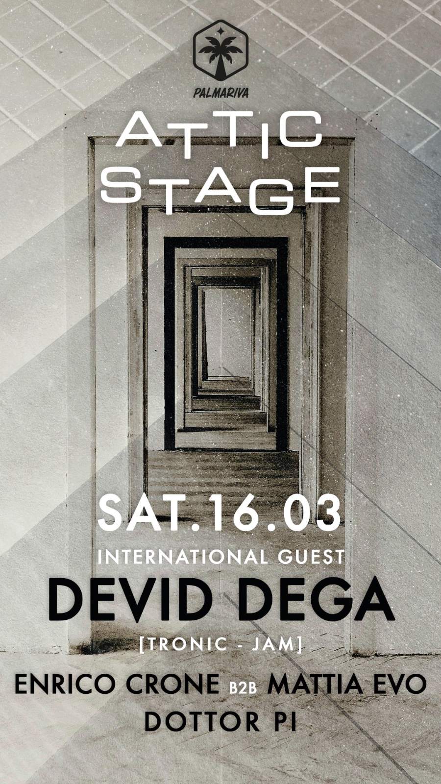 Attic Stage present: Devid Dega - Página frontal