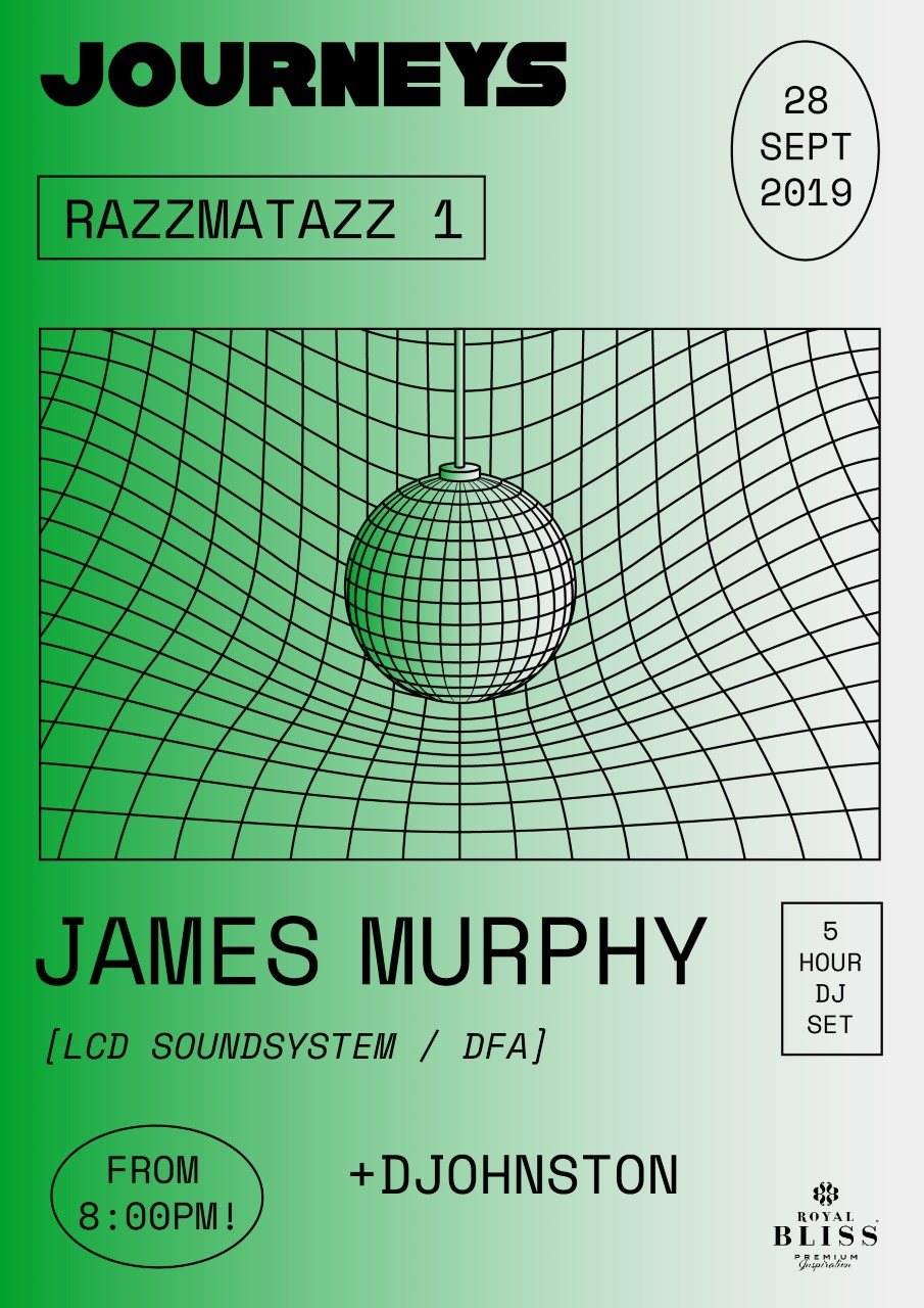 Journeys: James Murphy (5 hour set) & DJohnston - フライヤー表