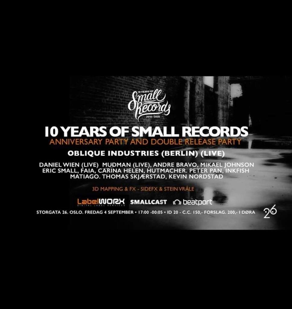 Small Records 10 Year Anniversary - Página frontal