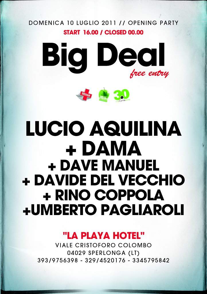 Big Deal with Lucio Aquilina & Dama - Página trasera