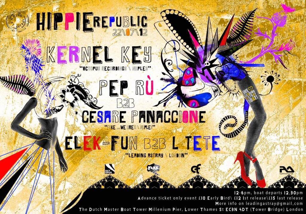 Leading Astray's Hippie Republic w\ Kernel Key, Pep Rù B2B Cesare Panaccione, Elek-Fun & L Tete - フライヤー裏