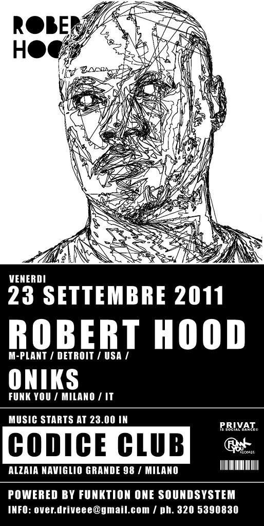 Robert Hood - Omega: Alive World Tour/ Codice Club - Página frontal