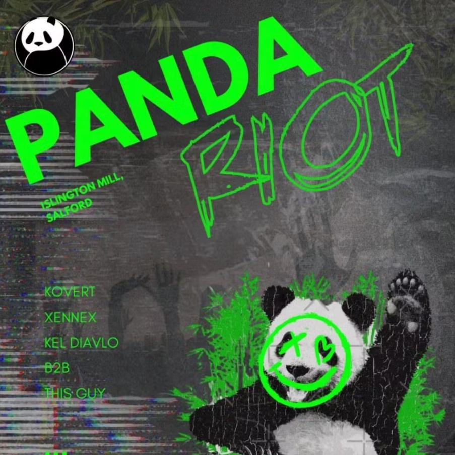 Panda Riot: Warehouse Rave at Islington Mill, Manchester