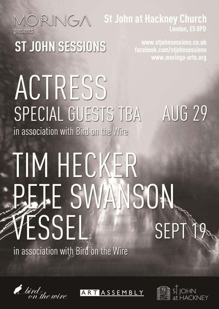 Tim Hecker, Pete Swanson and Vessel - St John Sessions - フライヤー裏