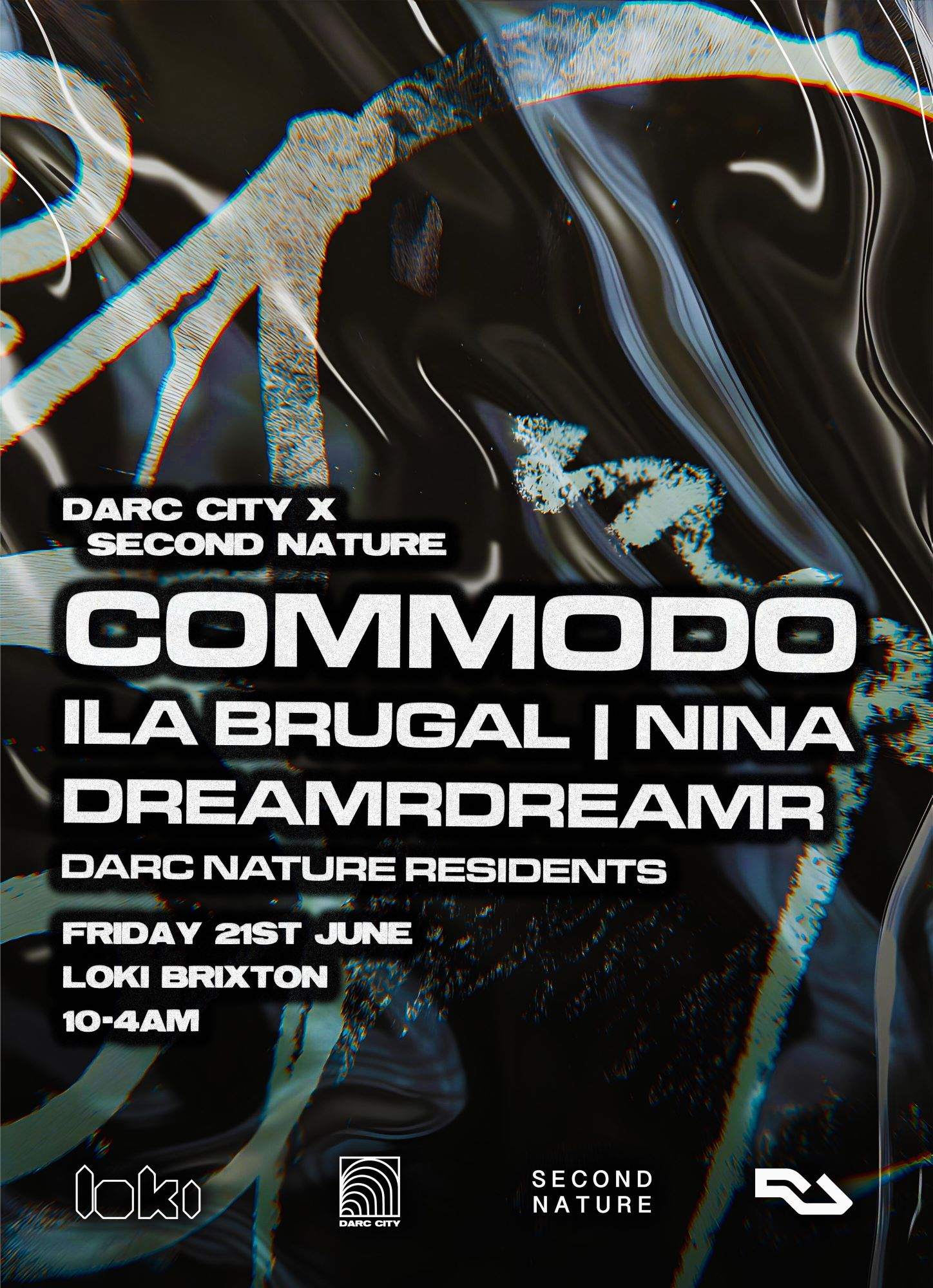 Darc Nature: Commodo, Ila Brugal, NINA, Dreamrdreamr + Residents - フライヤー表