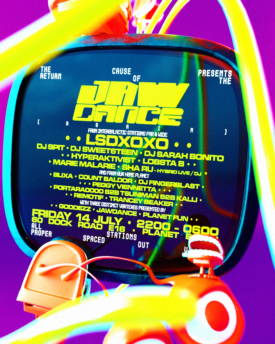 The Cause x JAWDANCE returns (again): LSDXOXO, DJ Spit, Hyperaktivist, dj sweet6teen, Lobsta B - Página frontal
