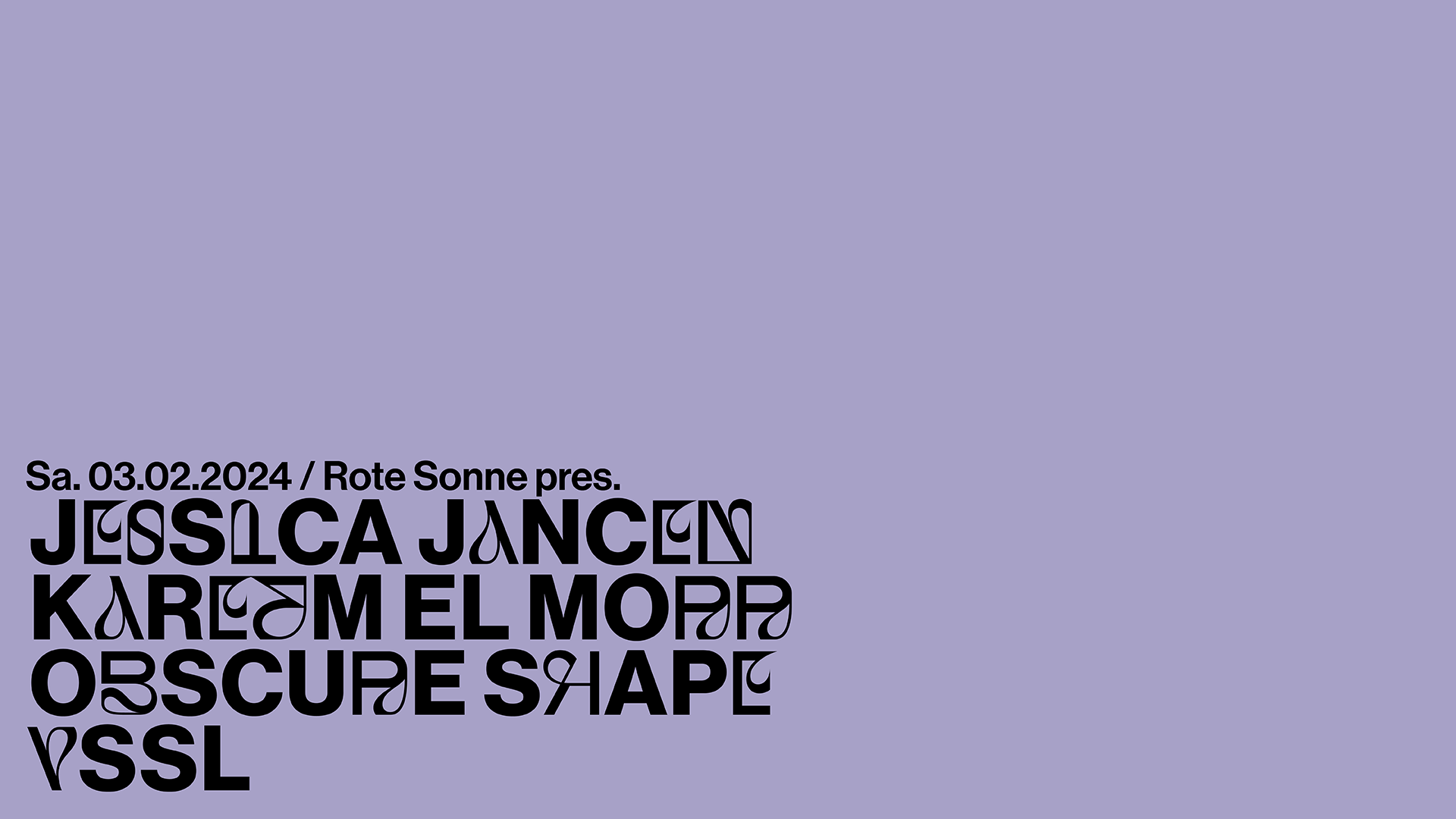 Rote Sonne pres Jessica Jancen, Kareem El Morr, Obscure Shape & VSSL - Página frontal