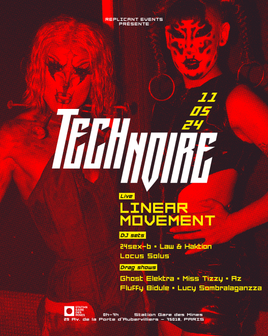 Tech Noire feat. Linear Movement LIVE - フライヤー表