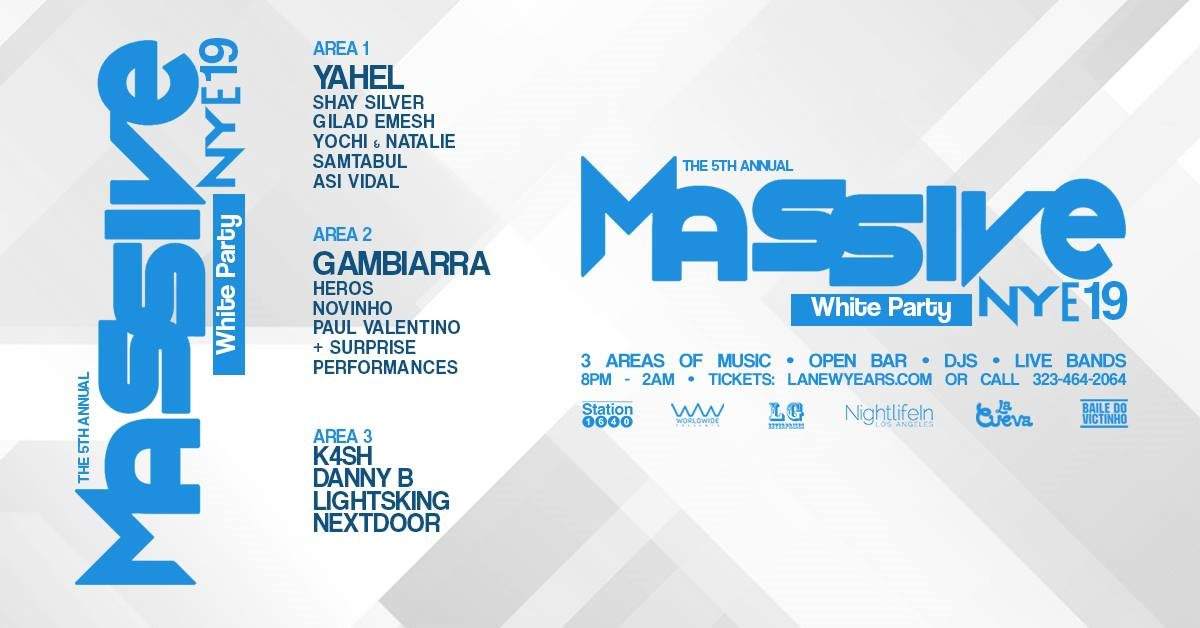 5th Annual Massive NYE White Party - Página frontal