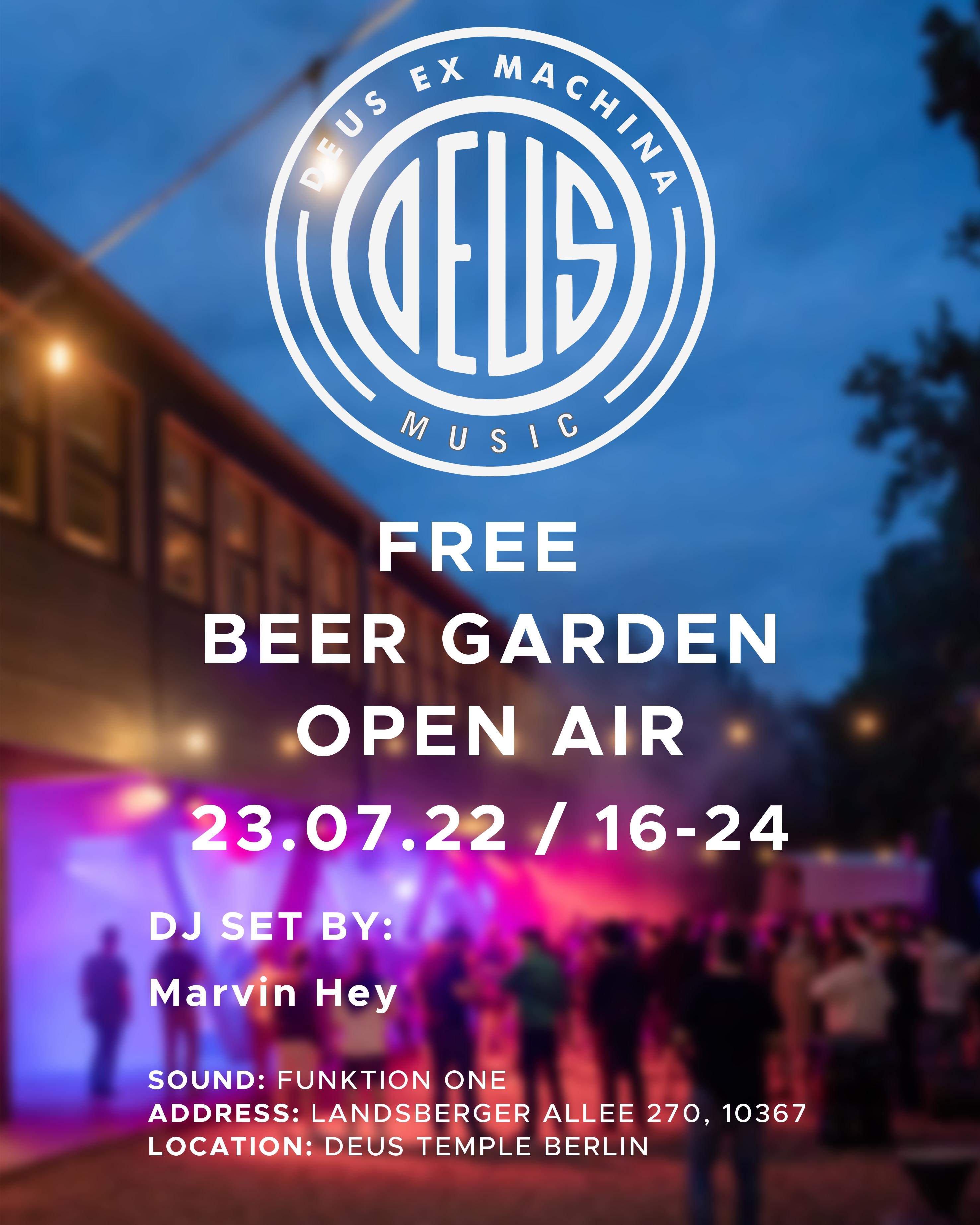 Free Beer Garden Open Air - フライヤー表