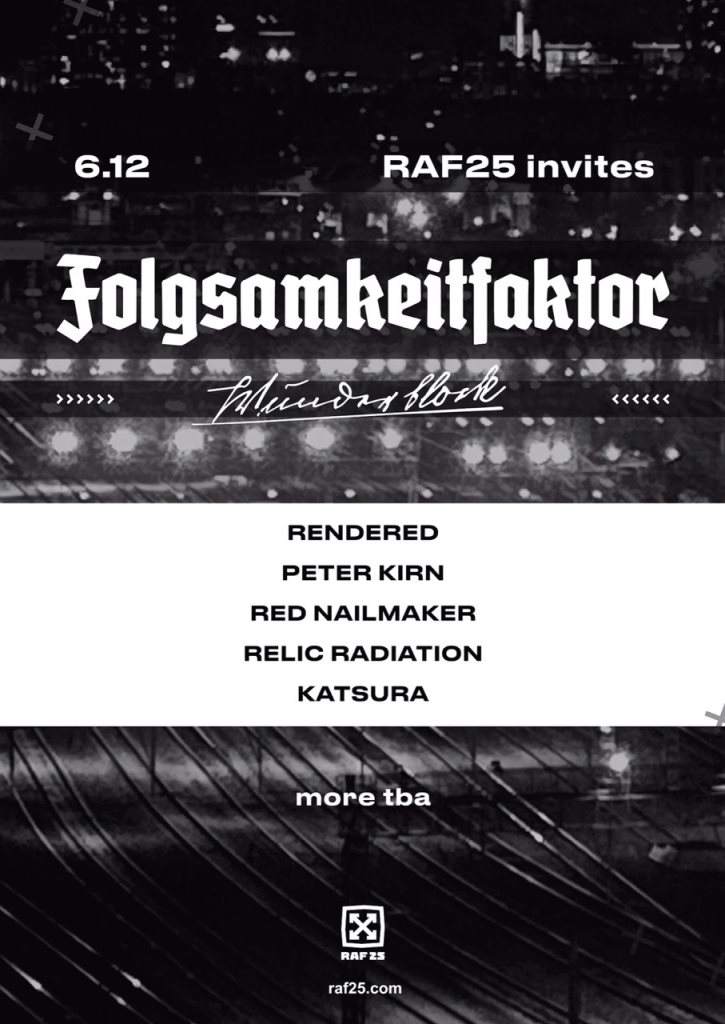 RAF25 Invites Folgsamkeitfaktor - フライヤー表