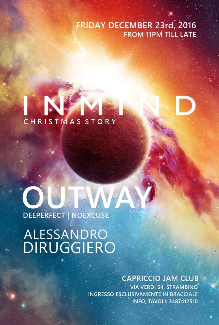 Inmind Christmas Story with Outway, Alessandro Diruggiero - フライヤー裏