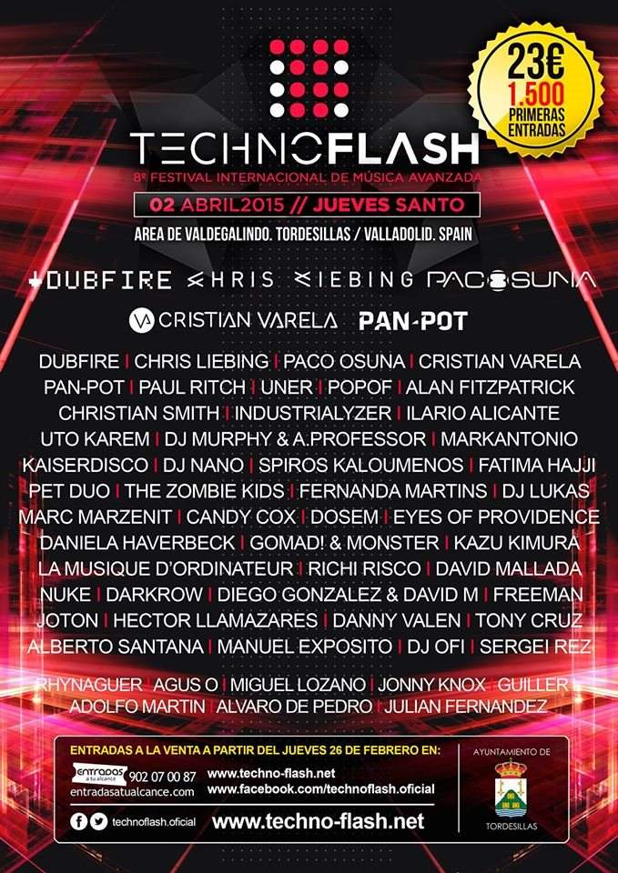 Technoflash - Jueves Santo 2015 - フライヤー表