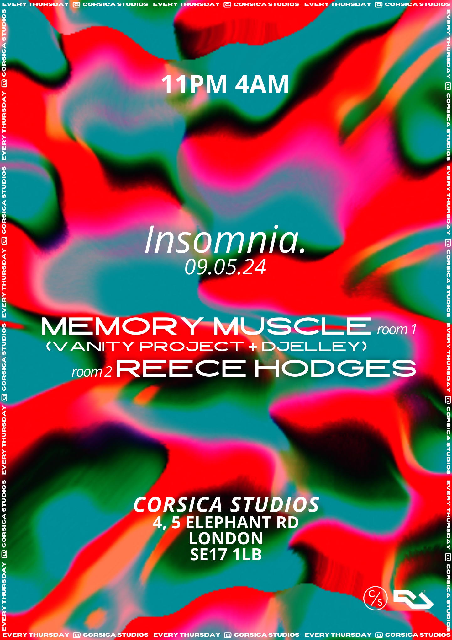 Insomnia London: Memory Muscle (Vanity Project, DJelley), Reece Hodges - Página frontal