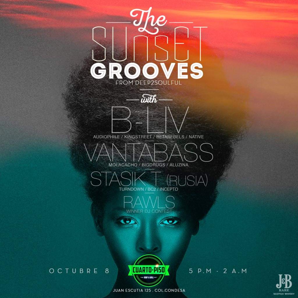 The Sunset Grooves / From Deep2soulful / B-Liv + Vantabass, Stasik T, Rawls - フライヤー表
