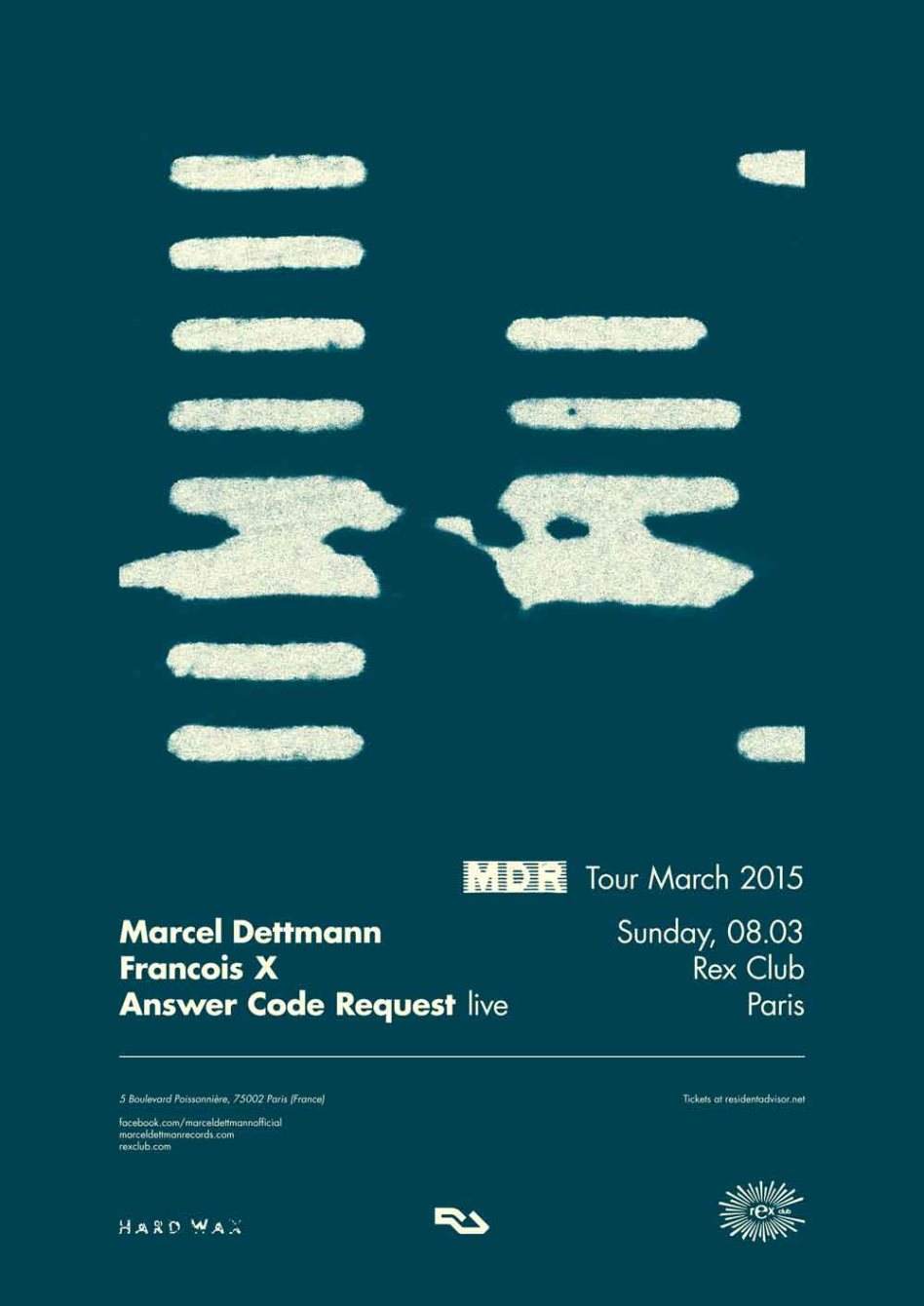 MDR - Marcel Dettmann Records - フライヤー表
