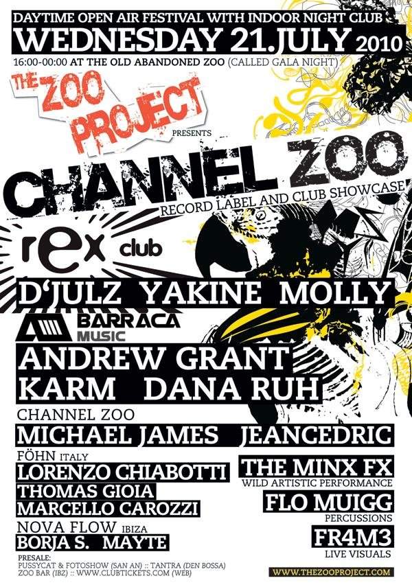 Channel Zoo presents Rex Club & Barraca Music - Página frontal