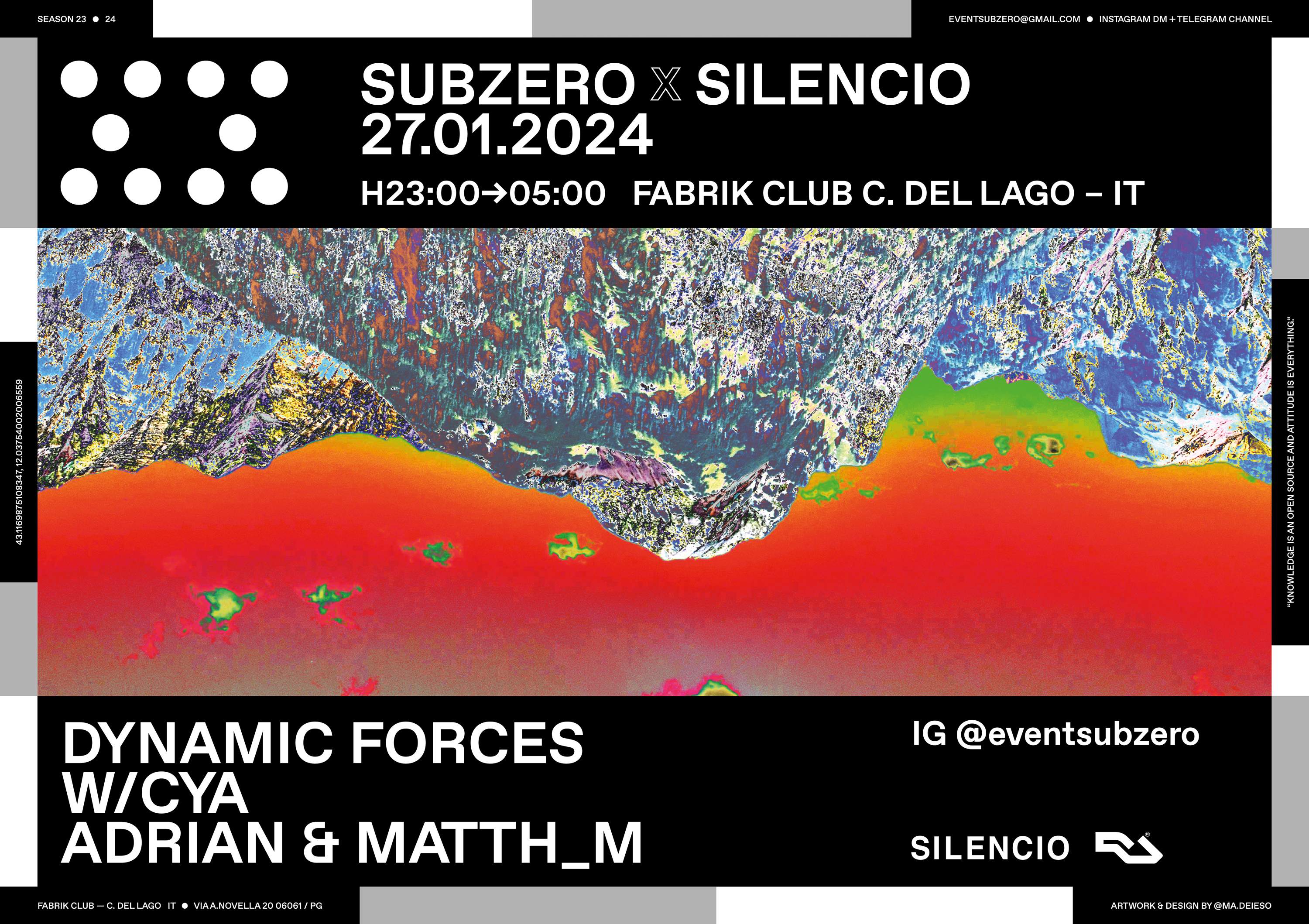 Subzero X Silencio W/ Dynamic Forces - フライヤー表