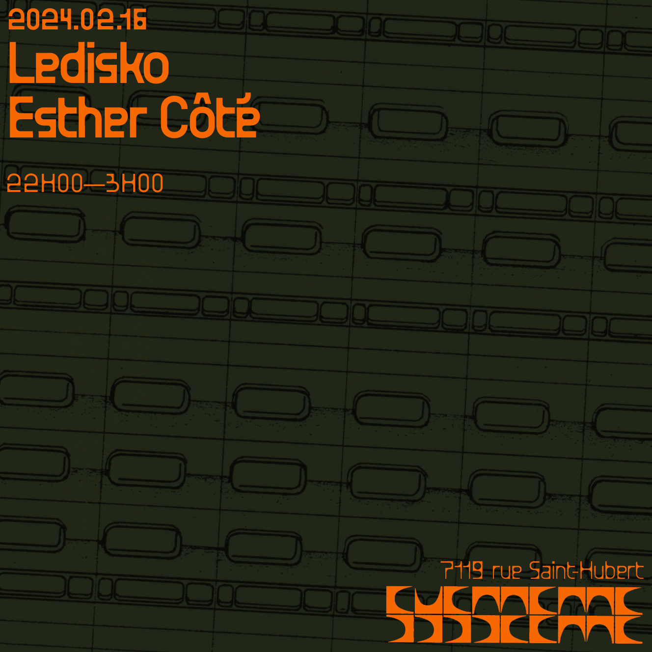 Ledisko + Esther Côté - フライヤー表