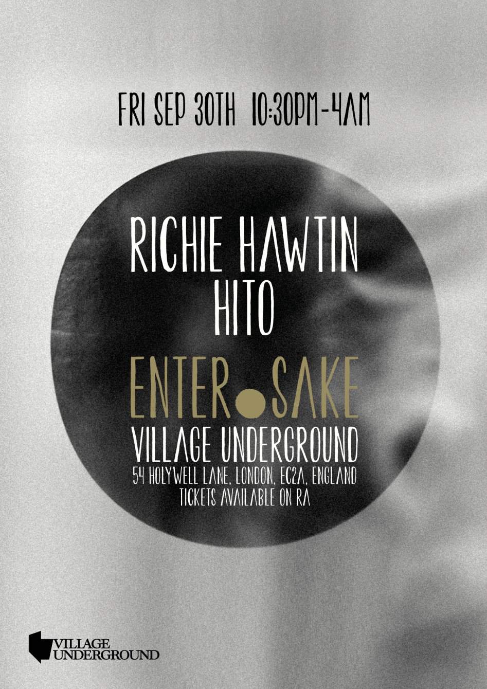 Enter.Sake with Richie Hawtin and Hito - フライヤー表