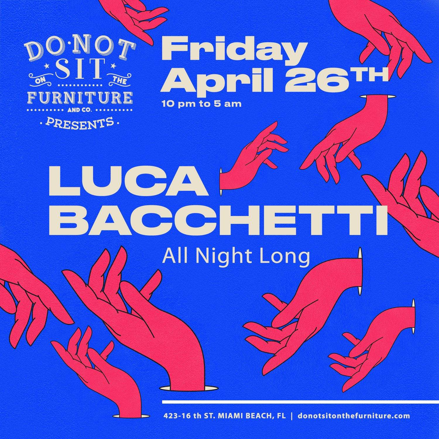 Luca Bacchetti [All Night Long] - フライヤー表