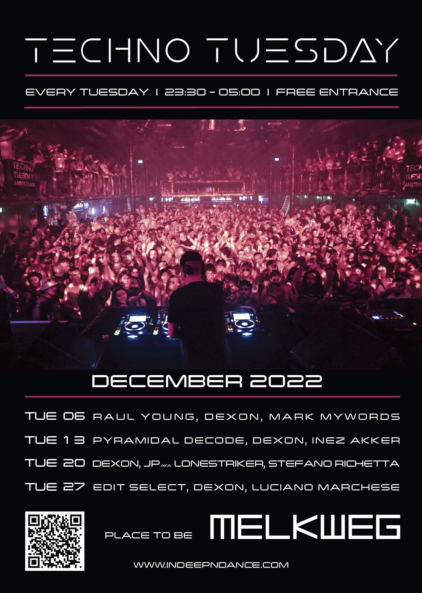 Techno Tuesday Amsterdam - Pyramidal Decode, Dexon, Inez Akker - Free ...