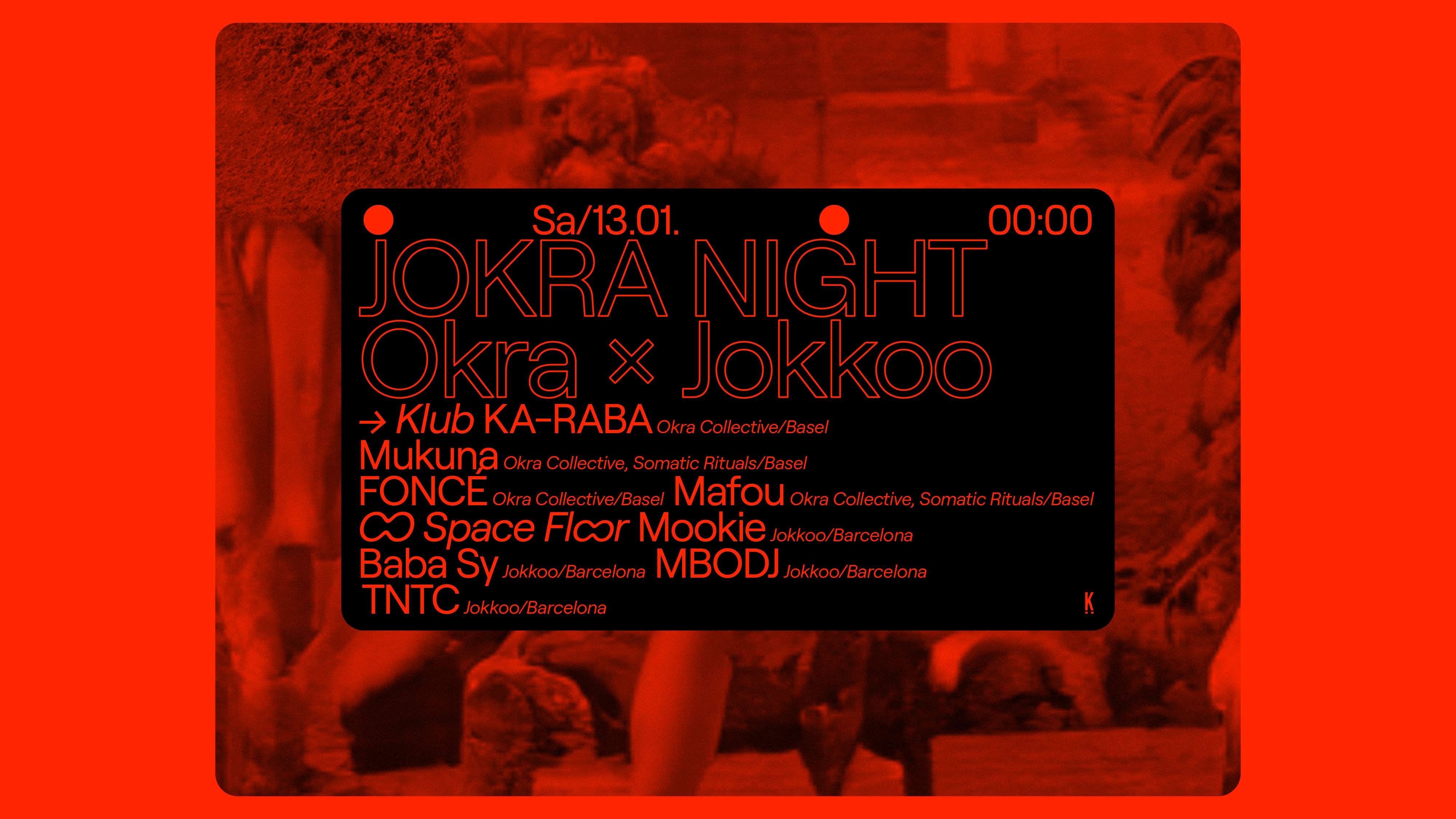 JOKRA NIGHT - OKRA x JOKKOO - Página frontal