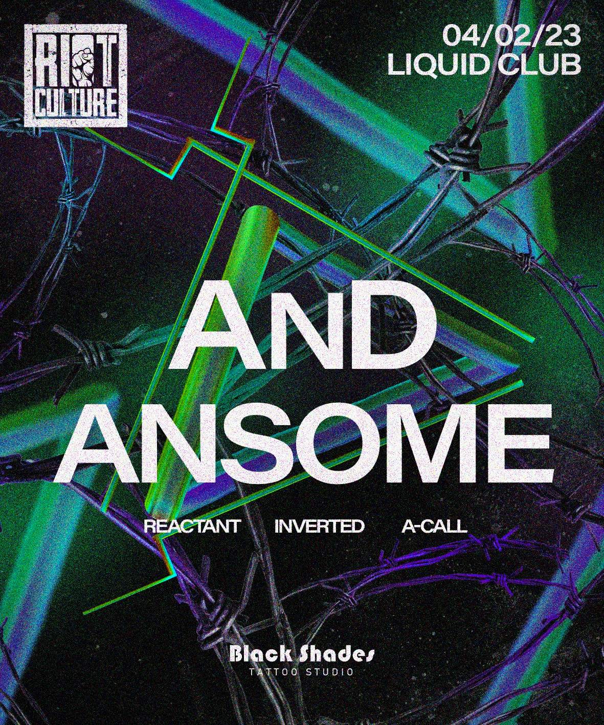 RIOT CULTURE: AnD & Ansome - フライヤー表