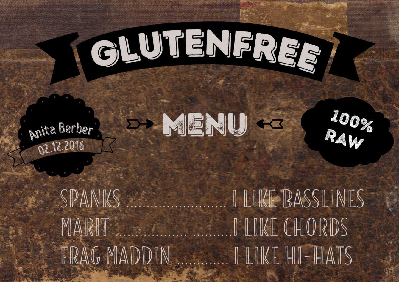Glutenfree with Spanks, Marit & Frag Maddin - フライヤー表
