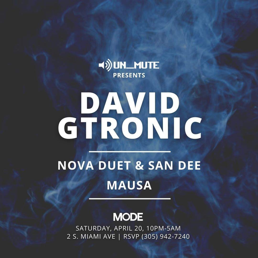 Un_Mute presents David Gtronic - フライヤー表