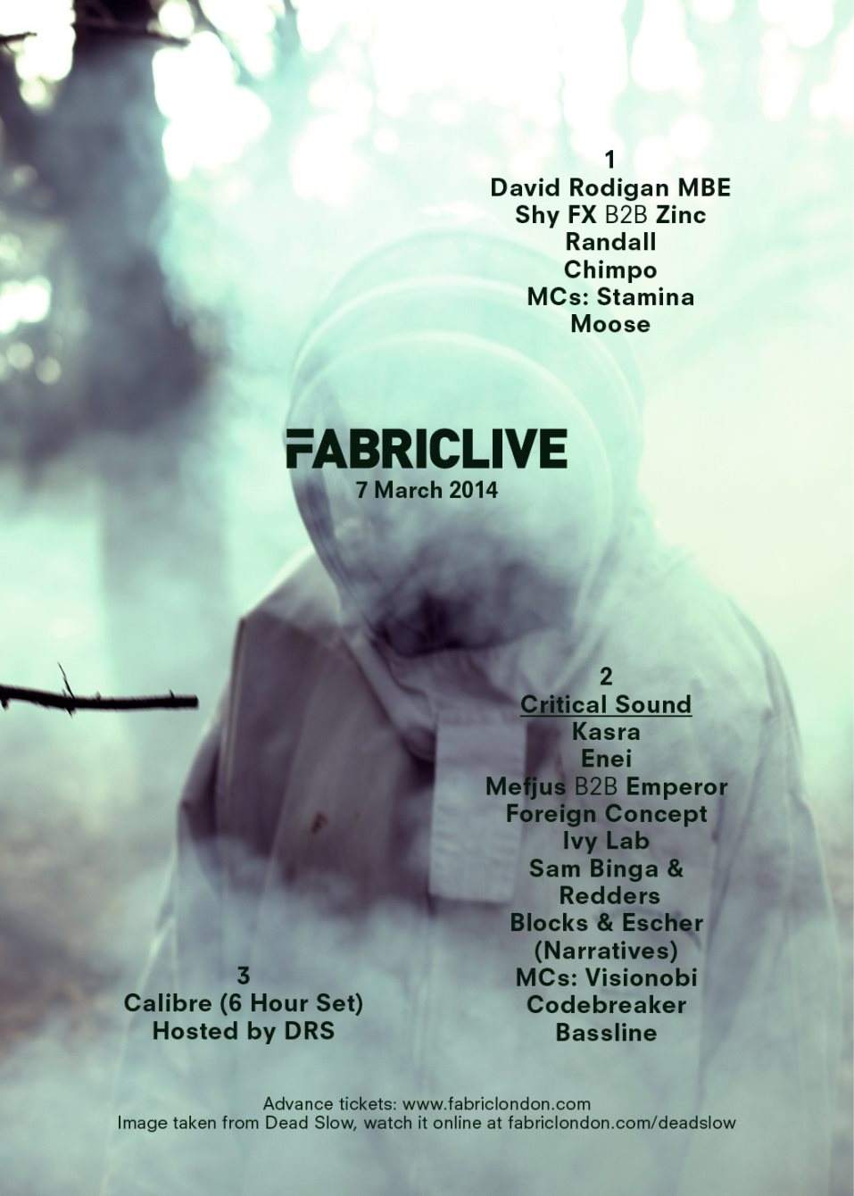 Fabriclive: David Rodigan, Critical Sound & Calibre - Página frontal