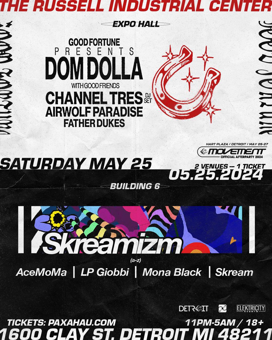 Good Fortune presents Dom Dolla & Skreamizm - Official Movement Afterparty - フライヤー表