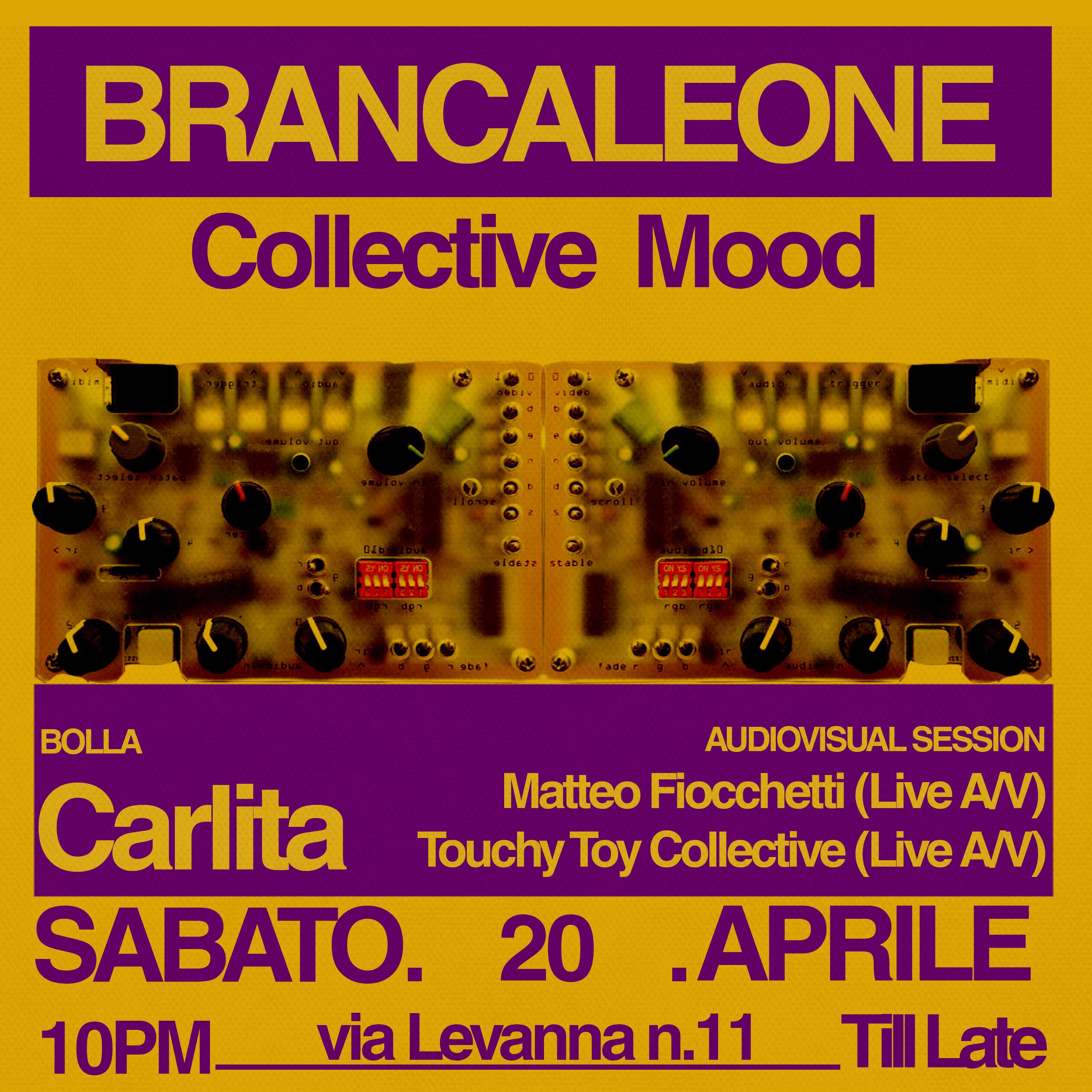 CollectiveMood x Brancaleone with Carlita, Touchy Toy Collective and Matteo Fiocchetti - フライヤー表