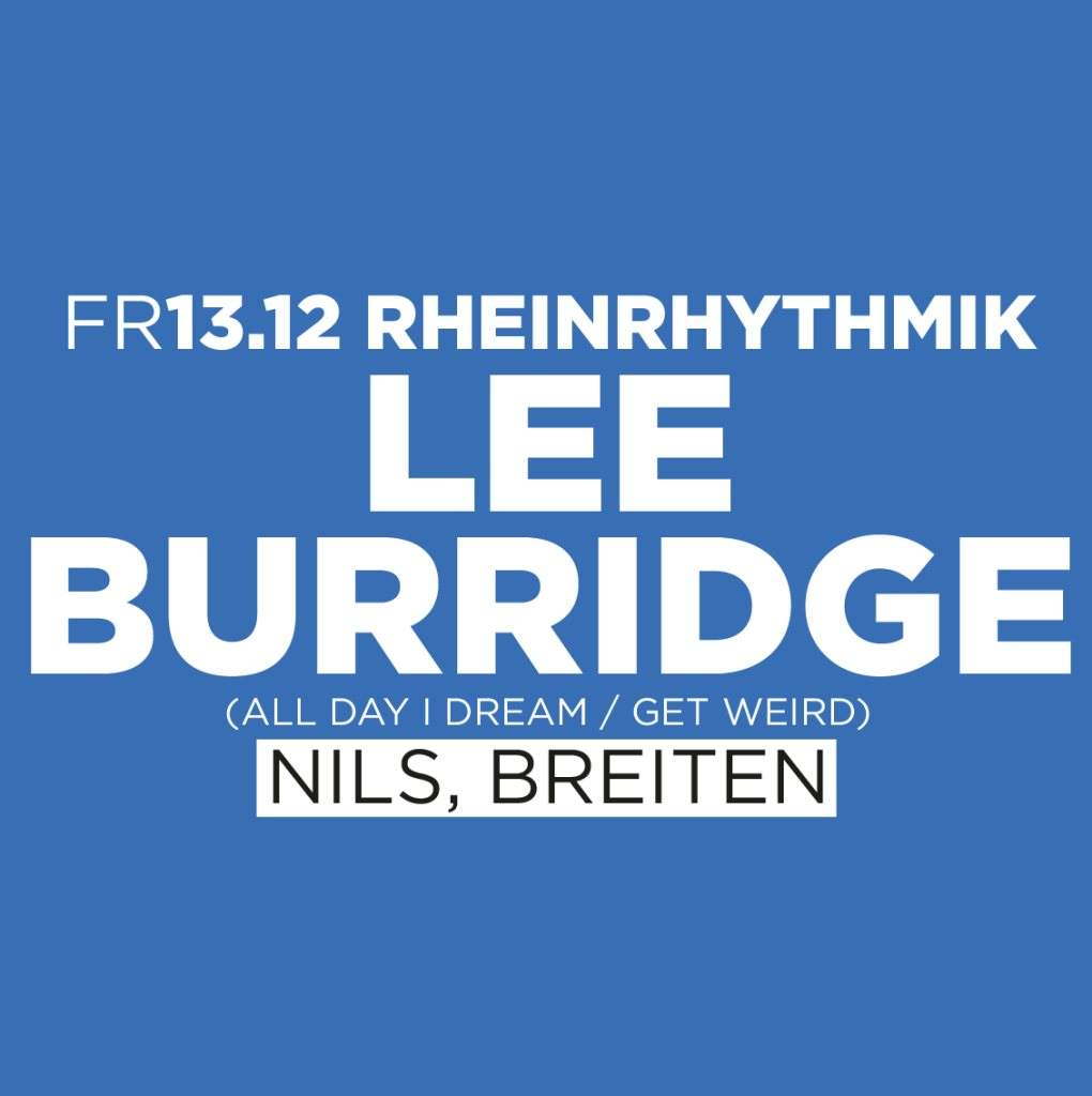 Rheinrhythmik mit LEE Burridge - フライヤー表