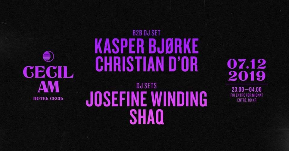 Cecil AM: Kasper Bjørke & Christian D'or &Josefine Winding Shaq - Página frontal