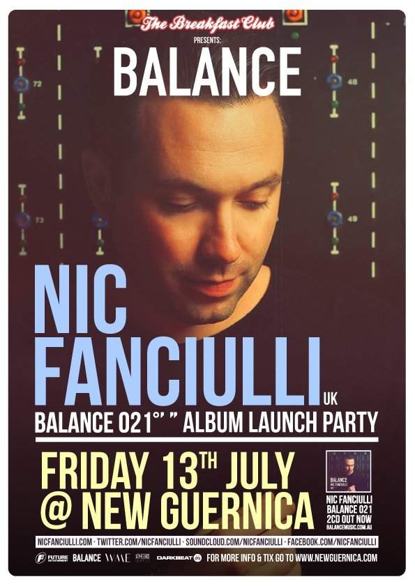 Nic Fanciulli - Balance 021 Tour - Página frontal