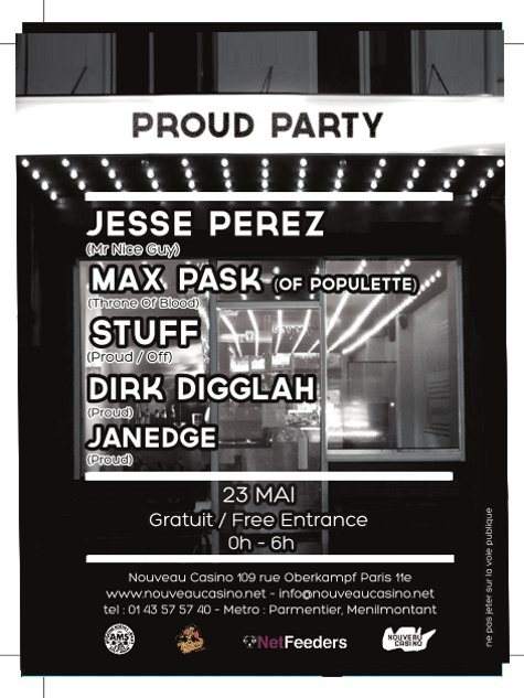 Proud Records Party with t Jesse Perez  - Página frontal