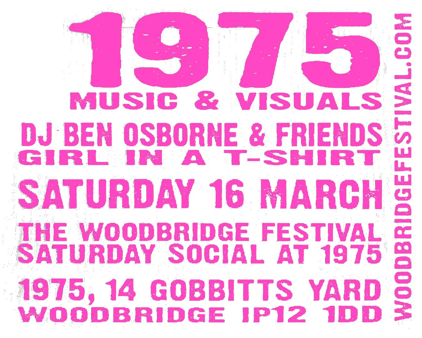 Woodbridge Festival pres Richard Norris Book Launch & DJ sets, Ben Osborne, Girl In A T-Shirt - Página trasera