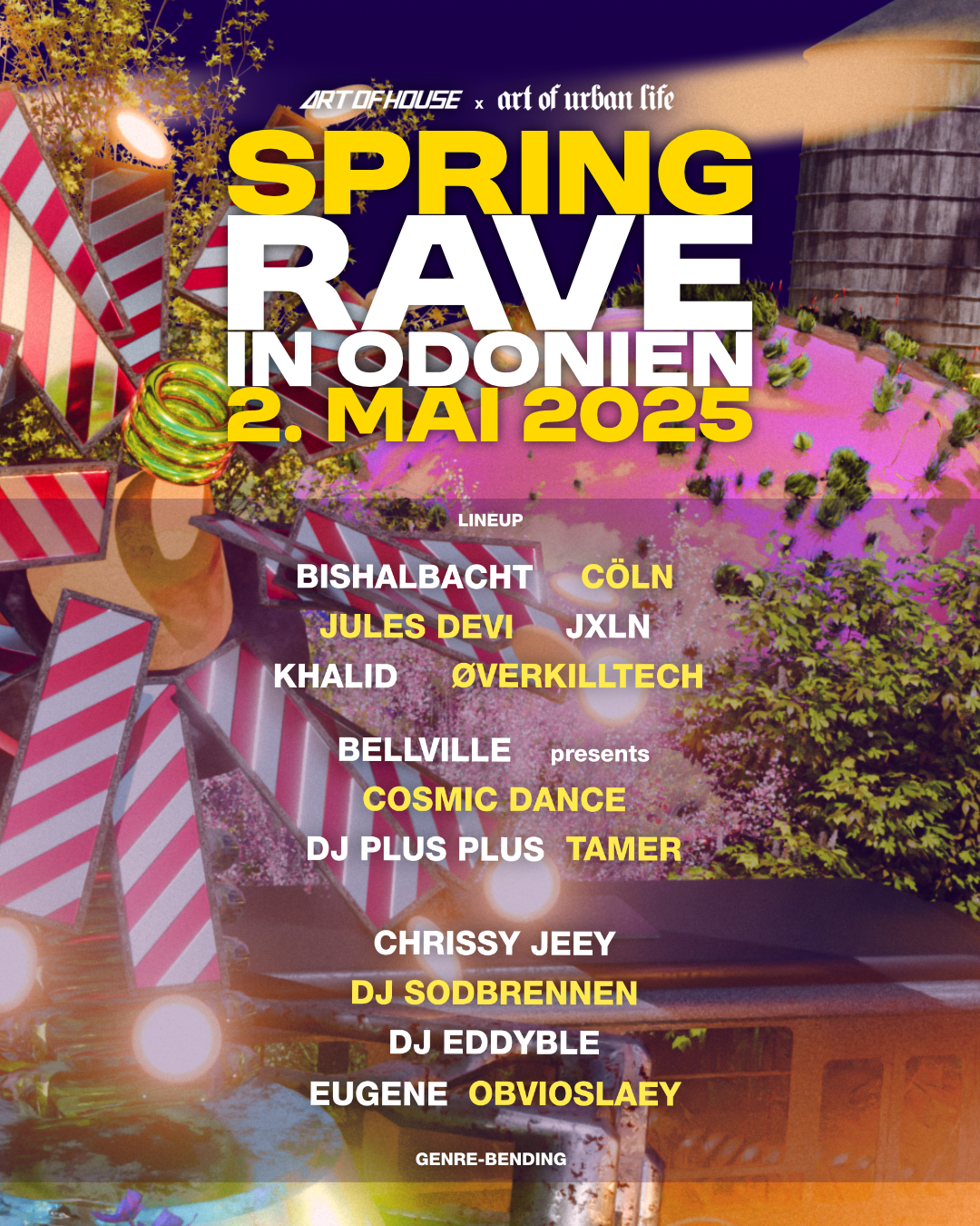 SPRING RAVE IN Odonien art of urban life x ART OF HOUSE at Odonien, Cologne