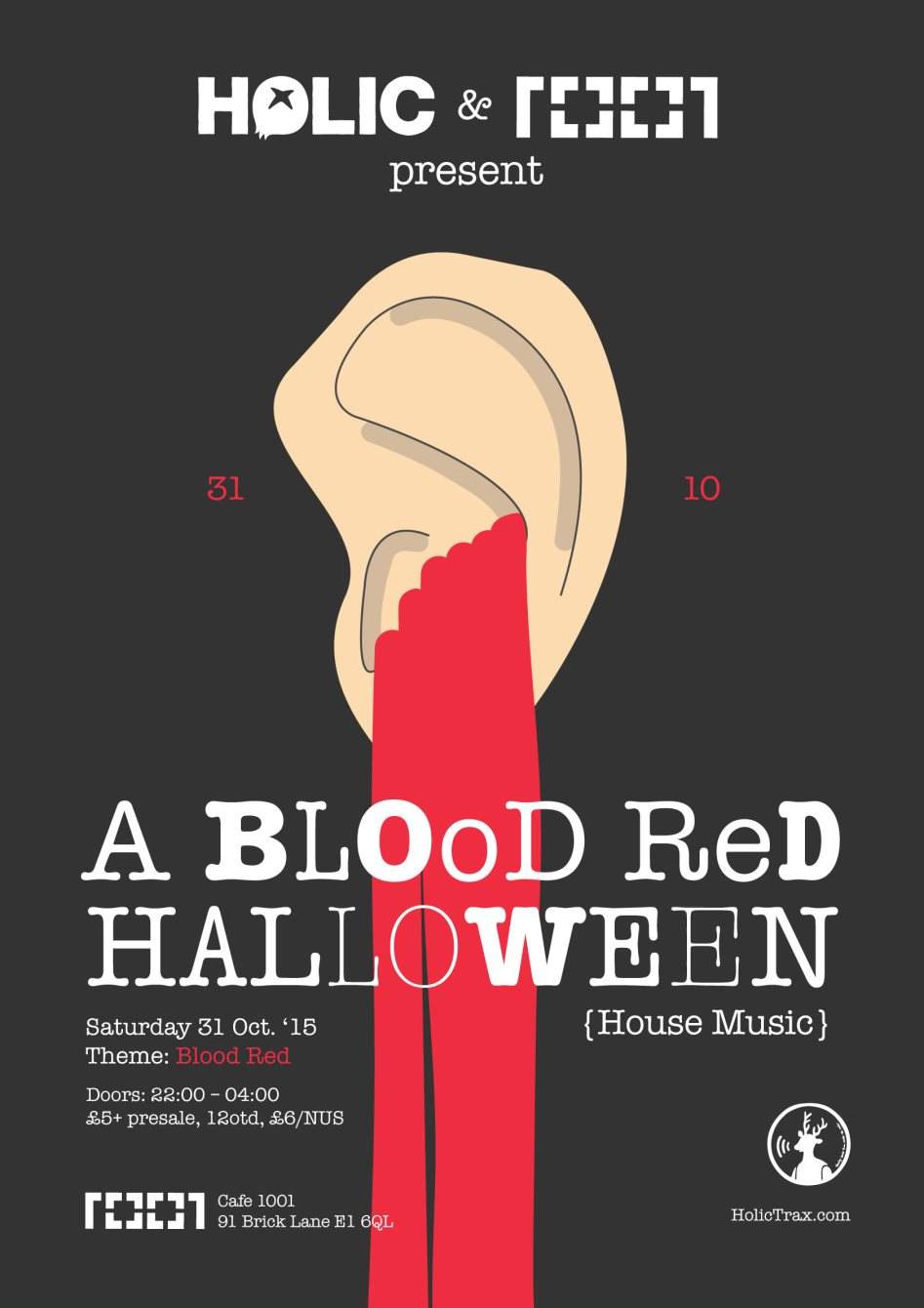 Holic London: Blood RED Halloween - フライヤー表