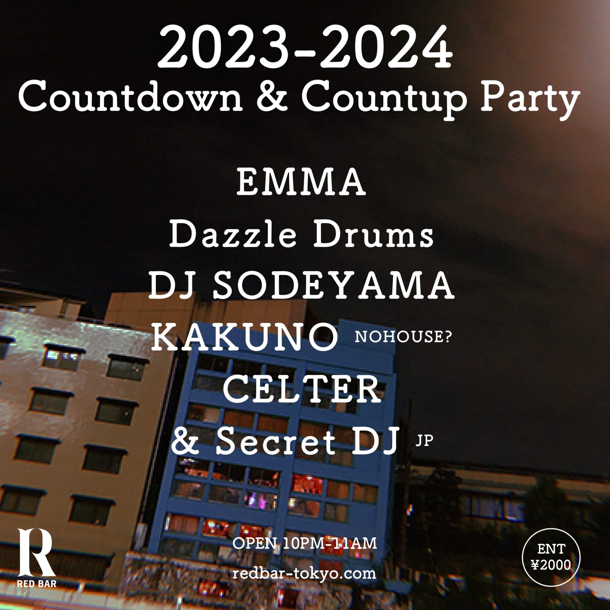 REDBAR Countdown & Countup Party 2023-2024 - フライヤー表